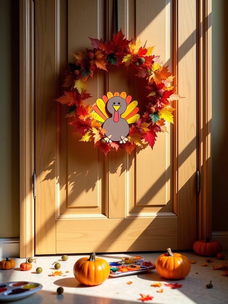 thanksgiving wreath crafting activity