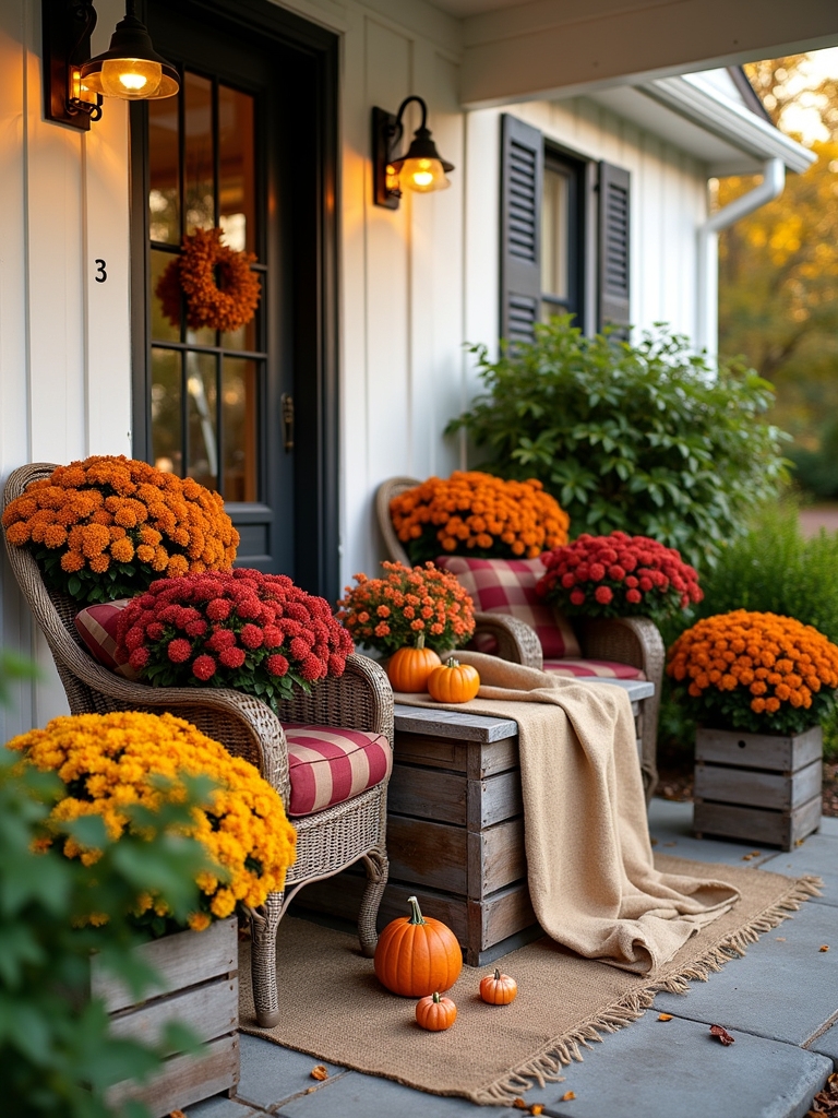 vibrant autumn flower display
