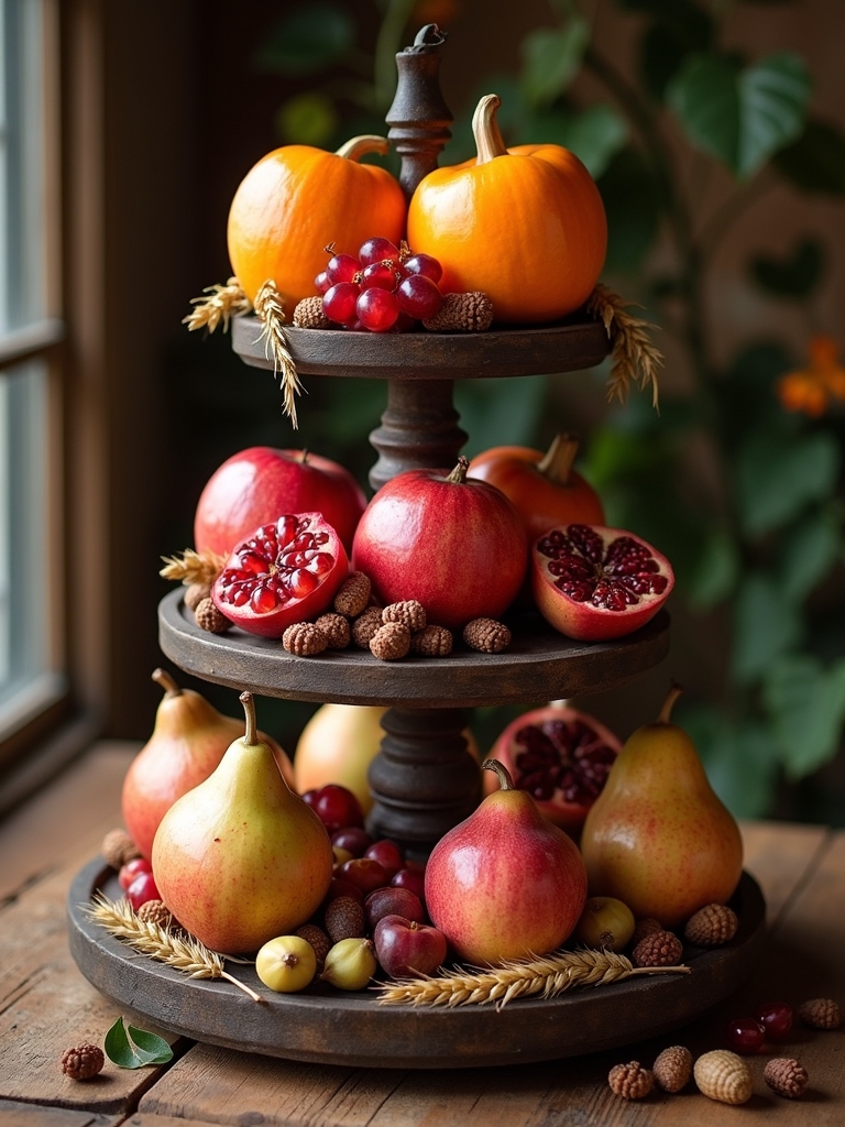 vibrant autumn fruit displays