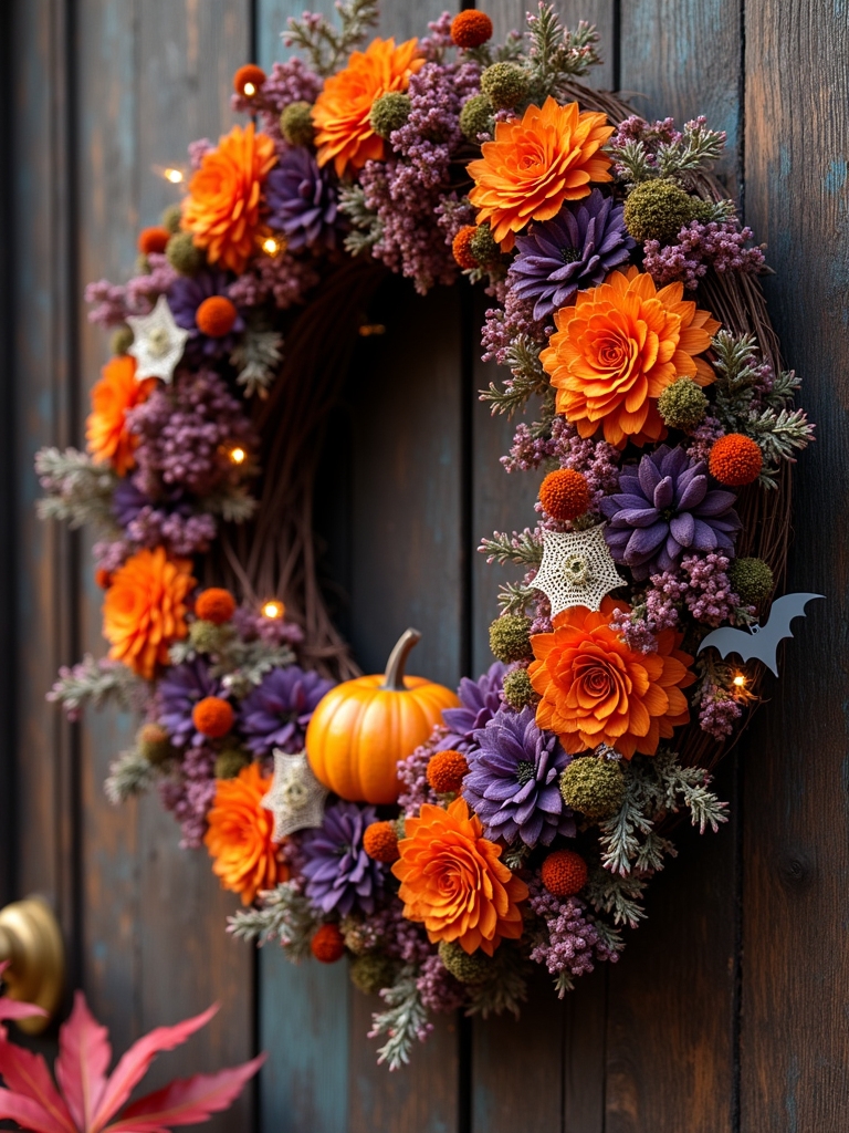 vibrant autumn wreath decorations