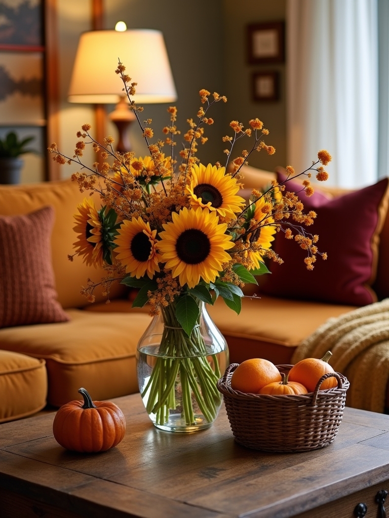 vibrant fall flower arrangements