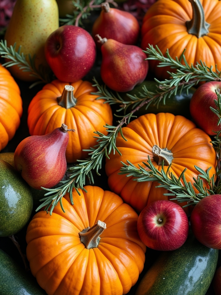 vibrant seasonal fruit display