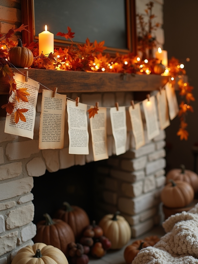vintage book page garland