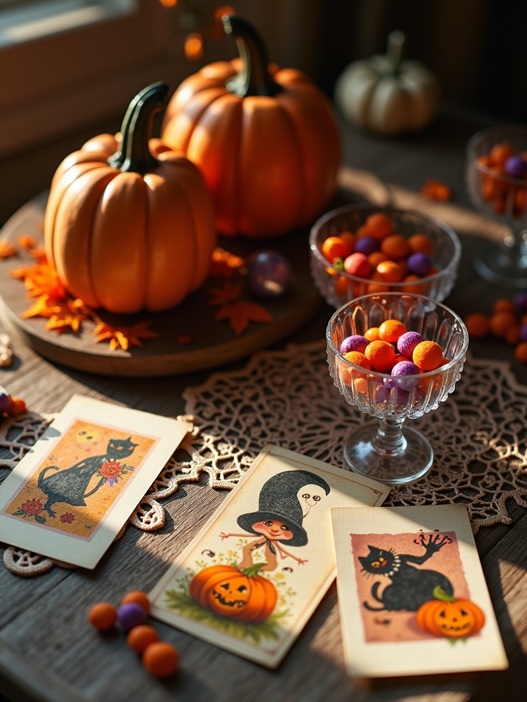 vintage halloween card charm
