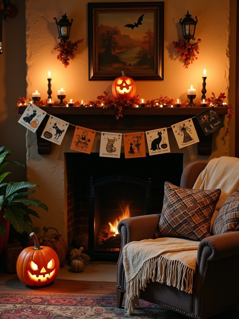 vintage halloween decor banners