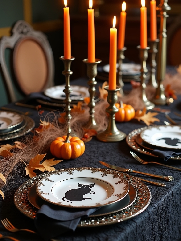 vintage halloween table decor