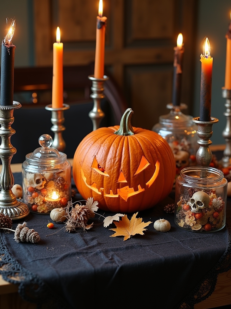 vintage halloween table decor
