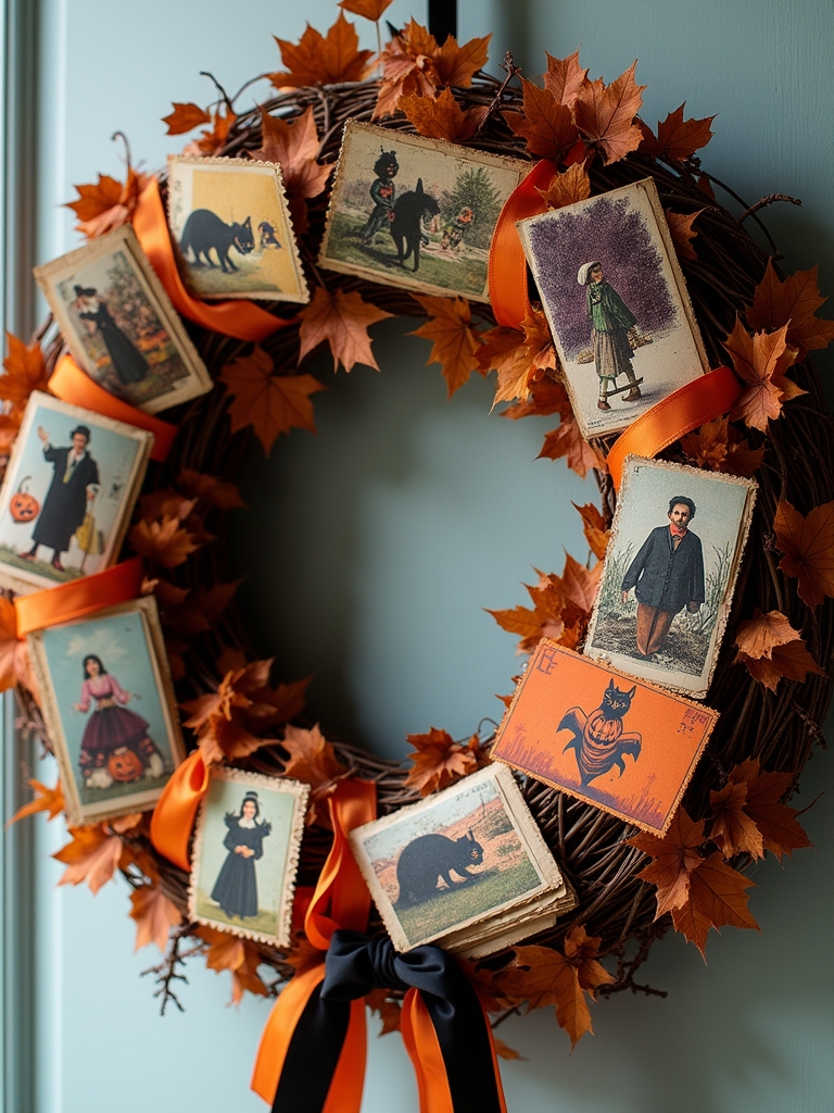 vintage halloween wreath craft