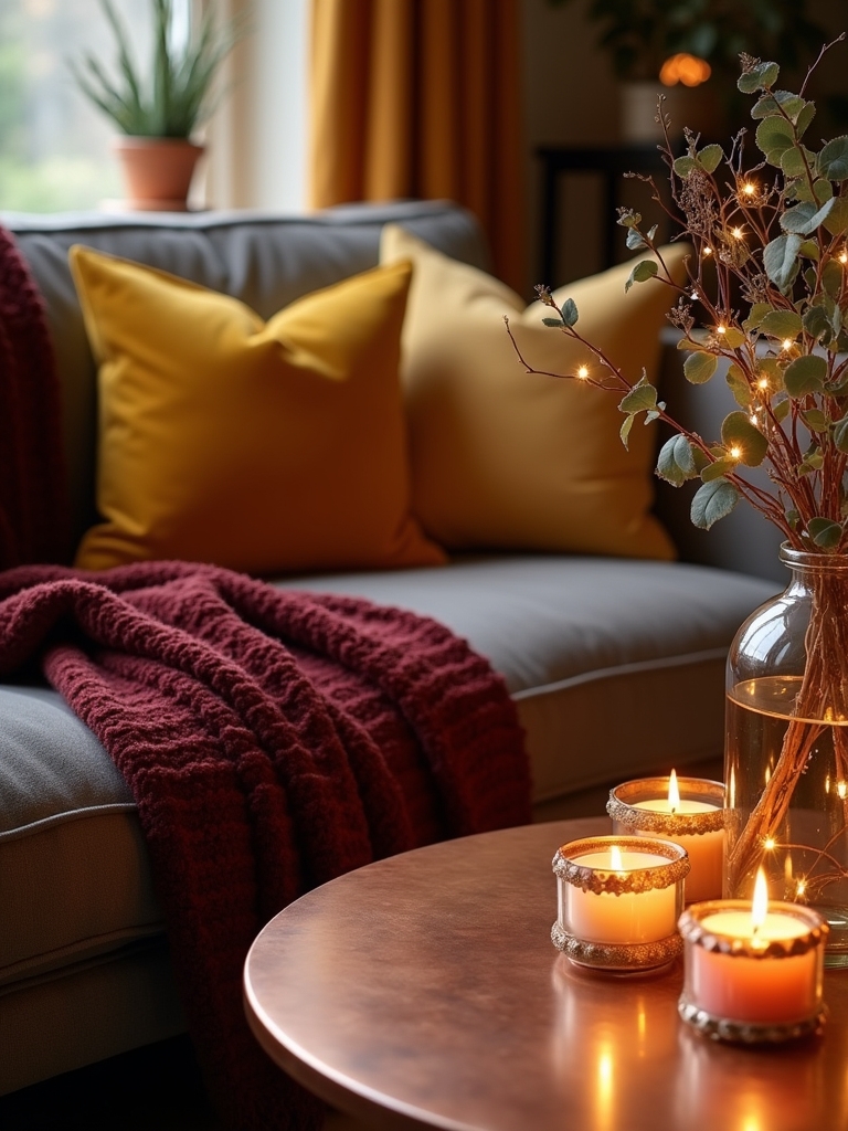 warm metallic home accents