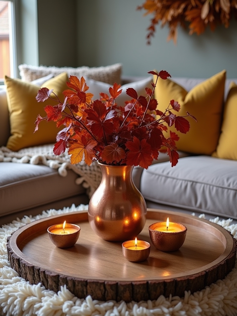 warm metallic home accents