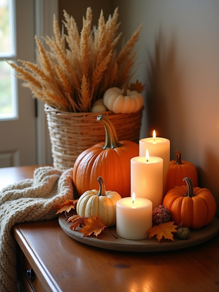warm pumpkin color display