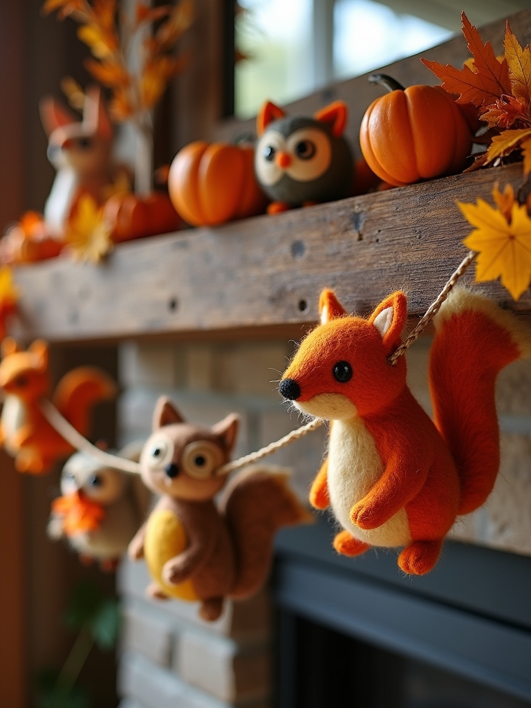 whimsical animal garland crafting