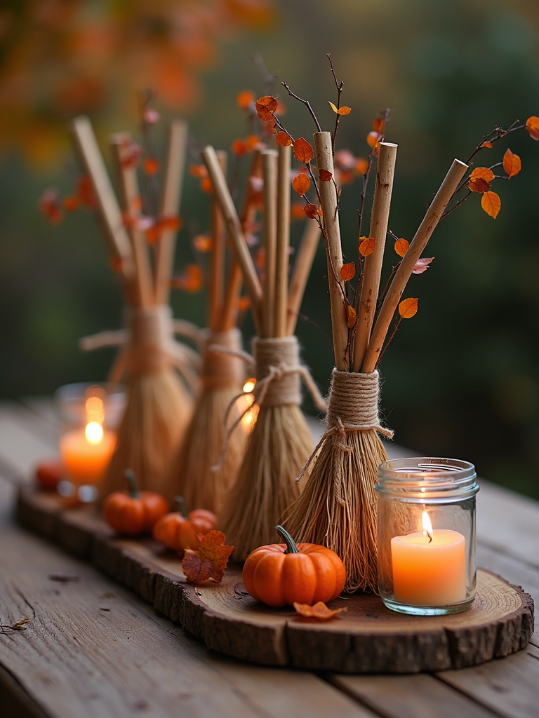 whimsical diy broomstick decor