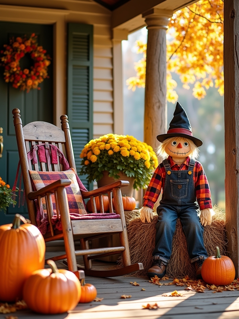 whimsical fall porch decorations