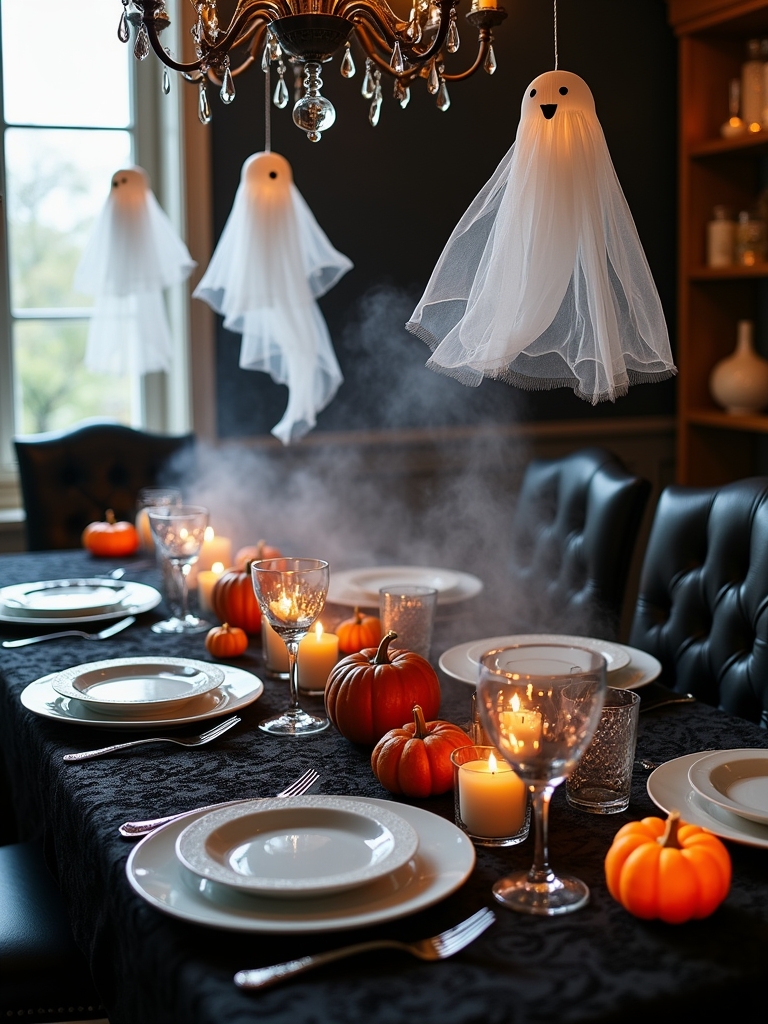 whimsical floating ghost decorations