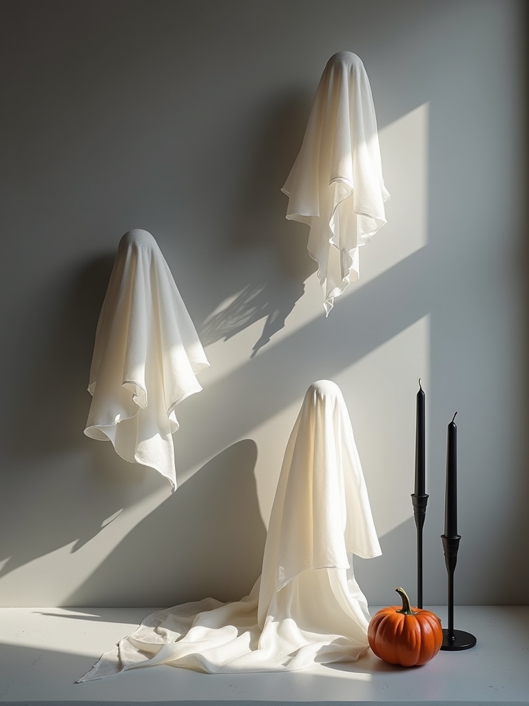 whimsical halloween ghost silhouettes