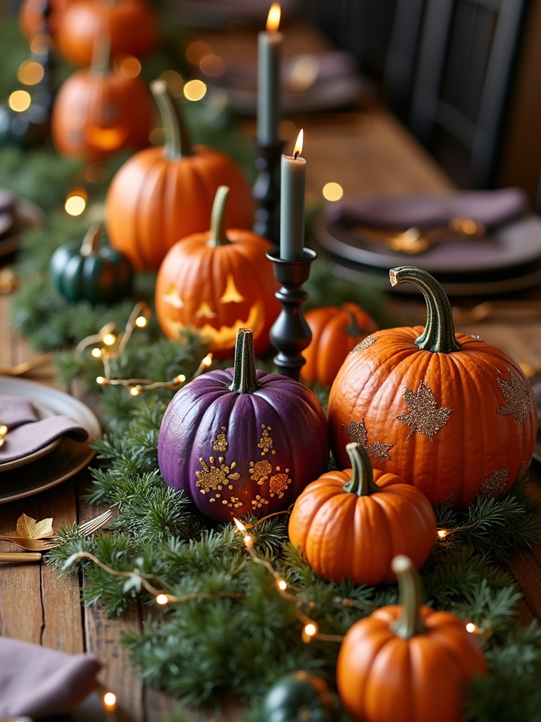 whimsical pumpkin color arrangements