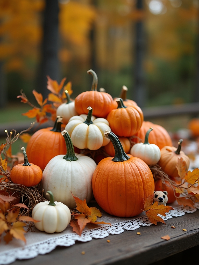 whimsical pumpkin table centerpiece