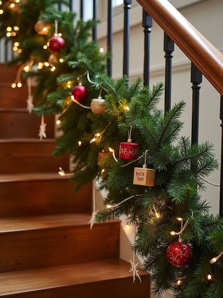 advent calendar staircase garland
