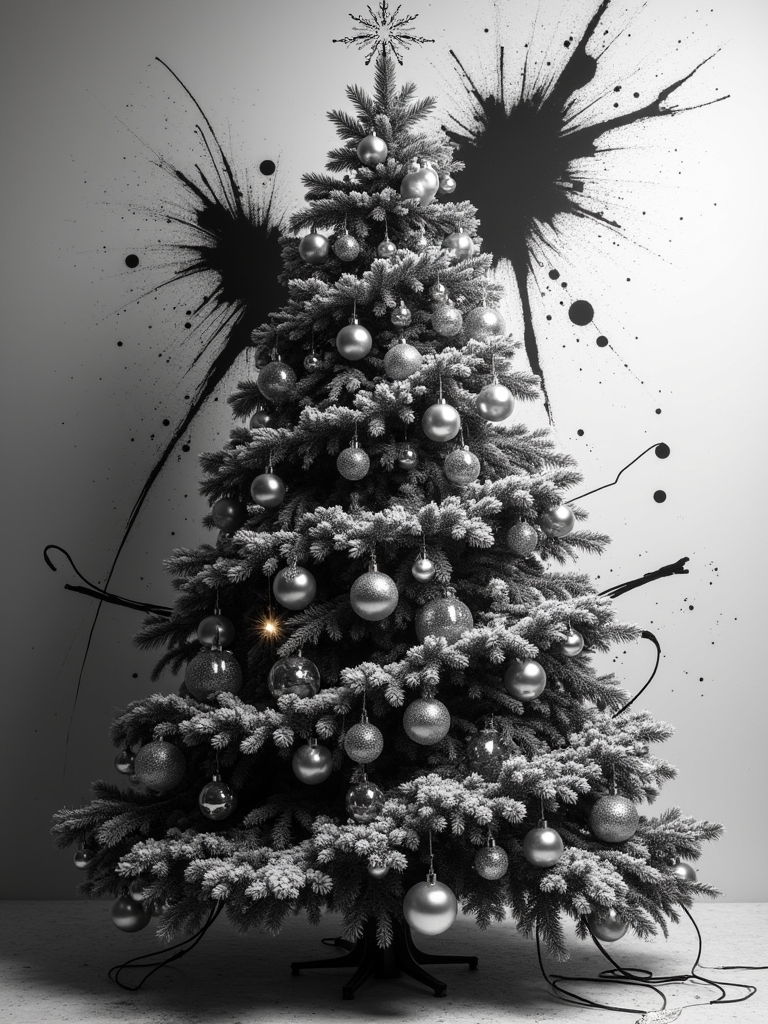 artistic black and white decor