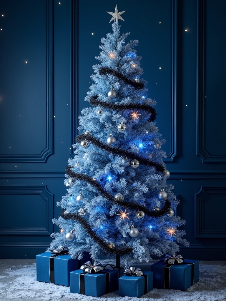 artistic blue and black