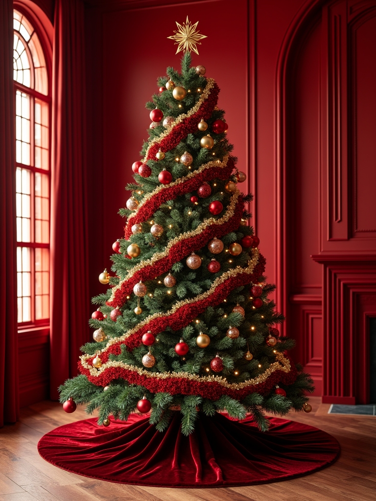 artistic red deco elegance