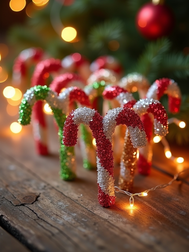 beaded candy cane decorations
