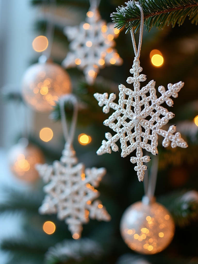 beaded snowflake ornament crafting