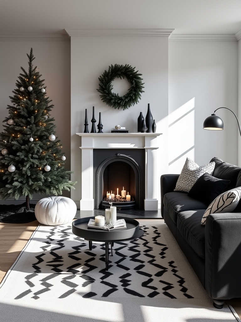 bold black and white accents