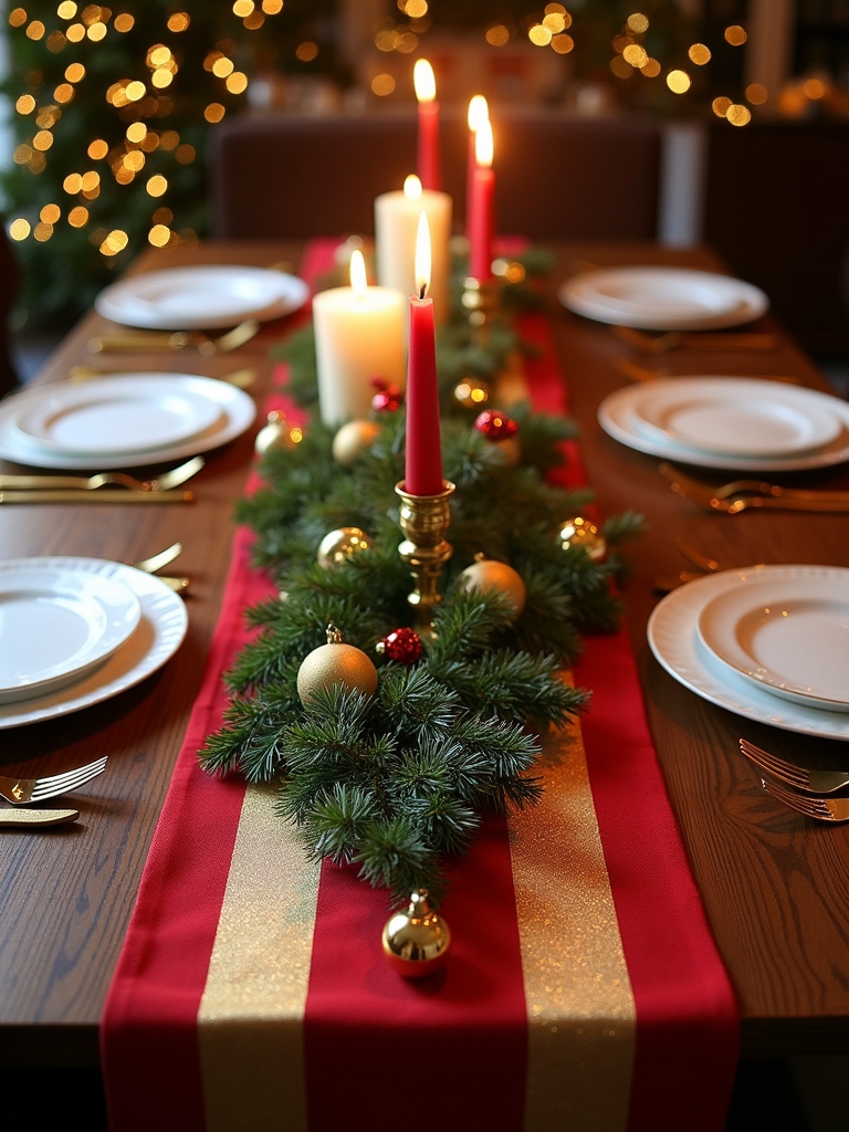 bold festive table decor