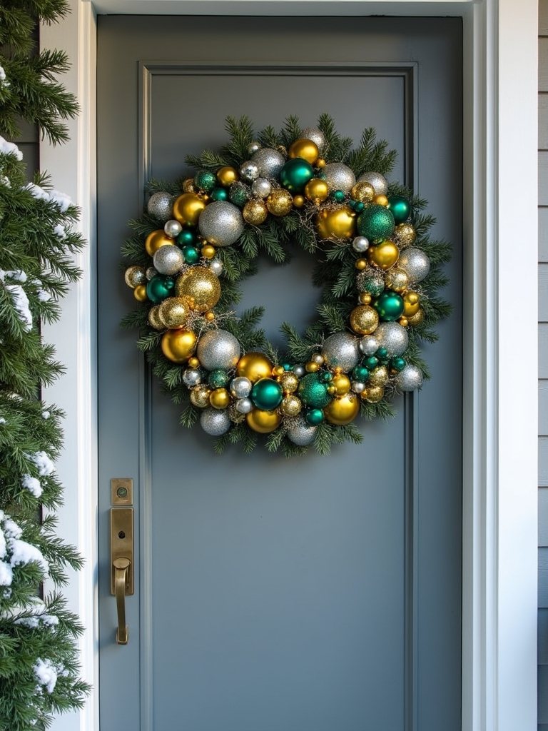 bold geometric holiday wreath