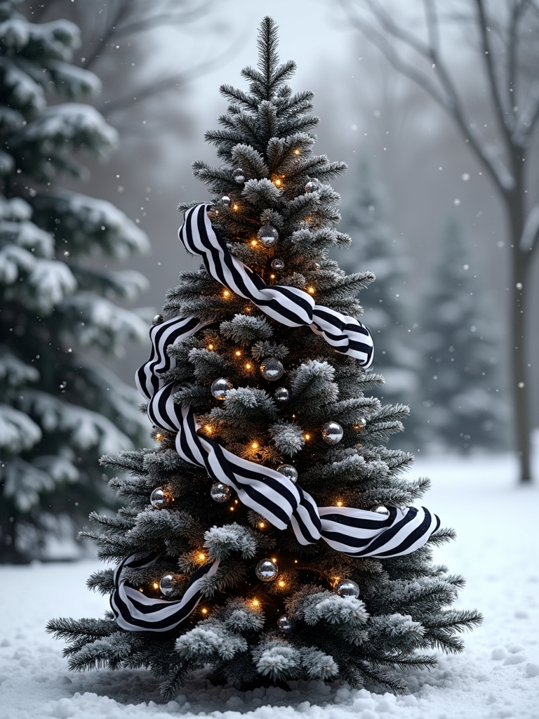 bold striped holiday decor