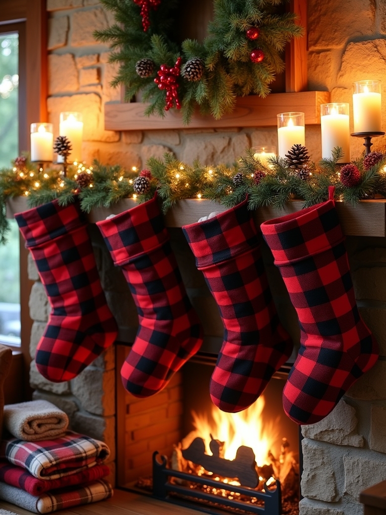 buffalo check stockings variety