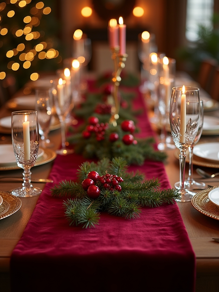burgundy velvet holiday decor