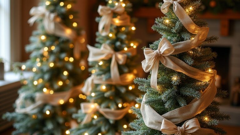 burlap ribbon christmas decorations