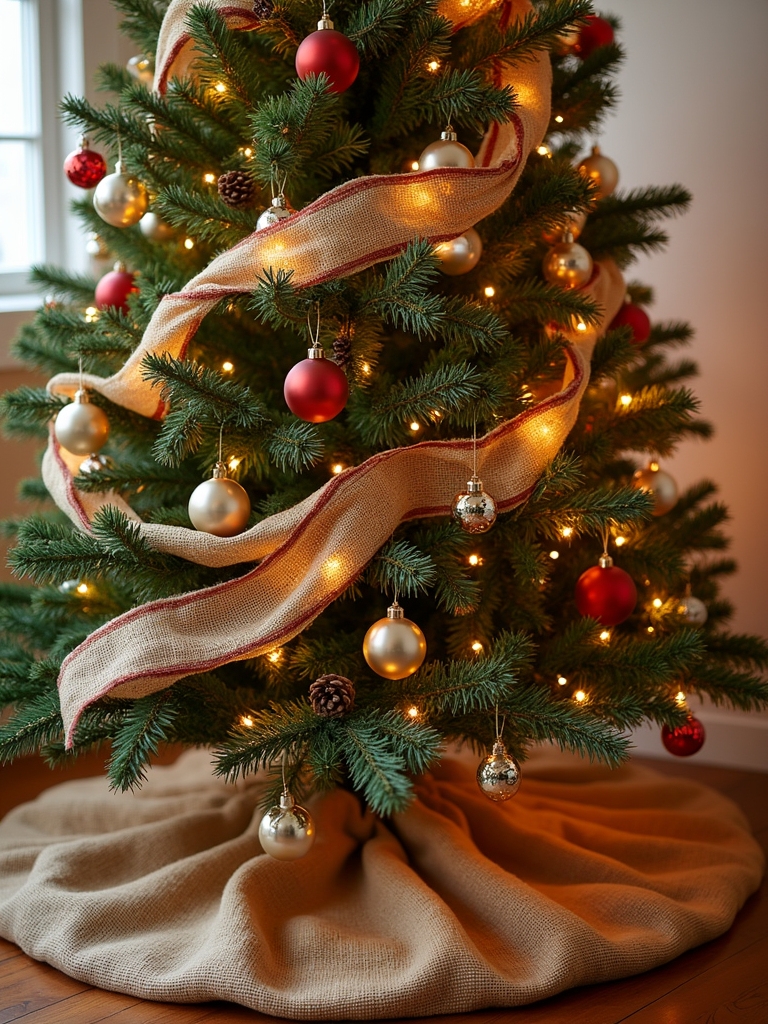 burlap ribbon tree skirt