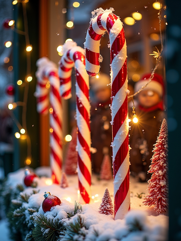 candy cane holiday decor