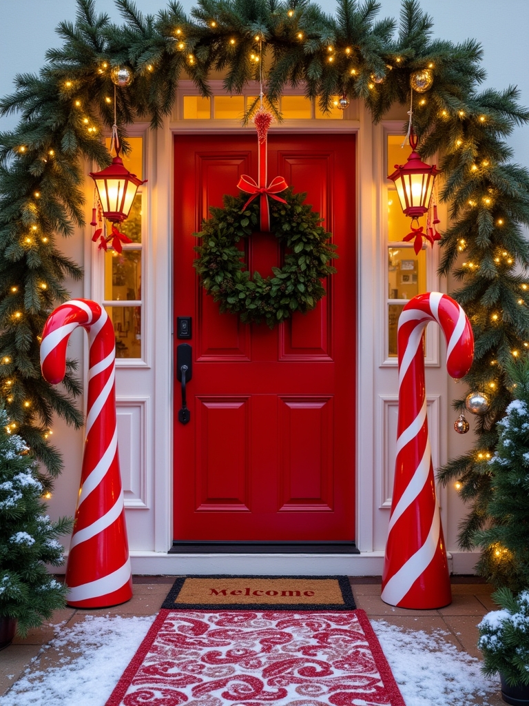 candy cane holiday decor