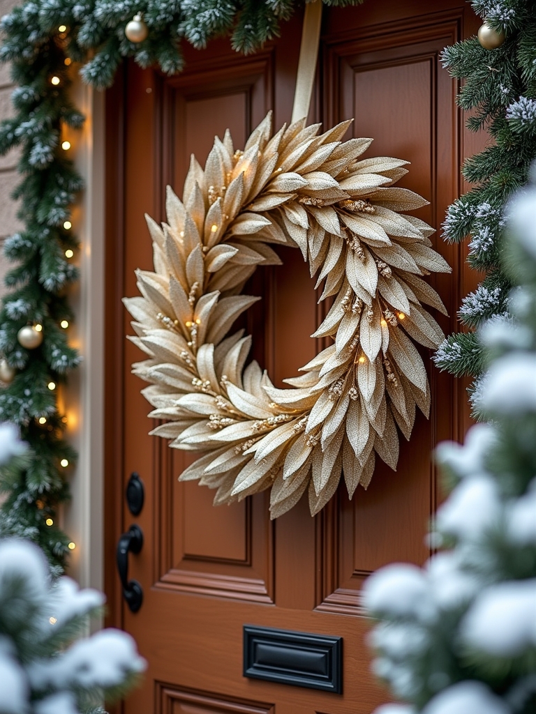 champagne gold holiday wreath
