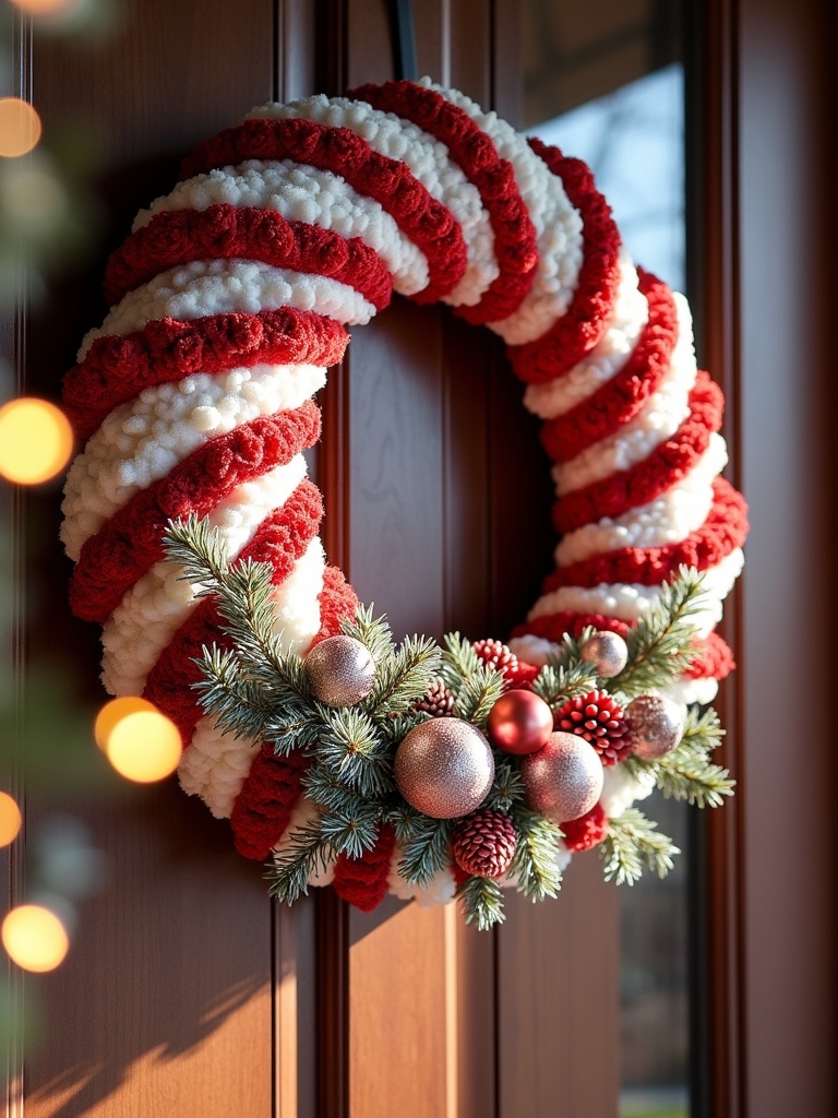cheerful candy cane wreath