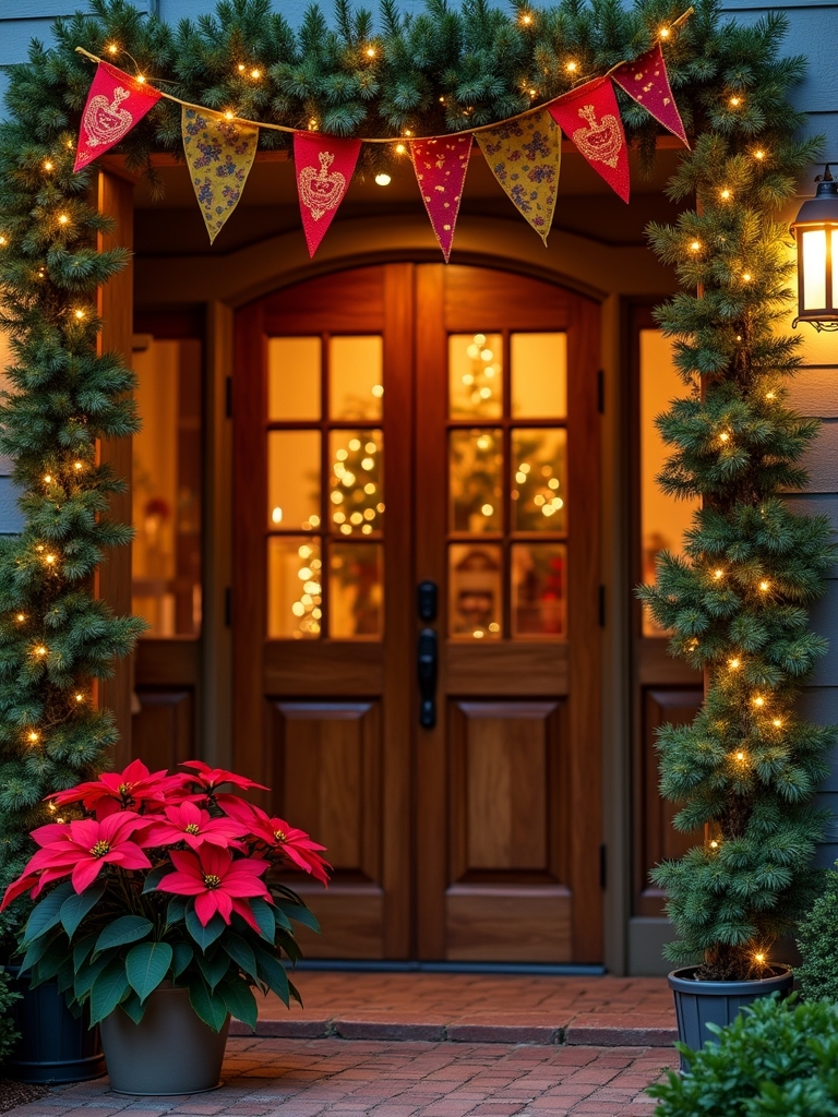 cheerful festive entryway banners