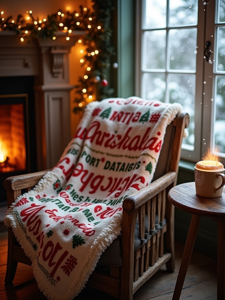 cheerful holiday spirit blanket