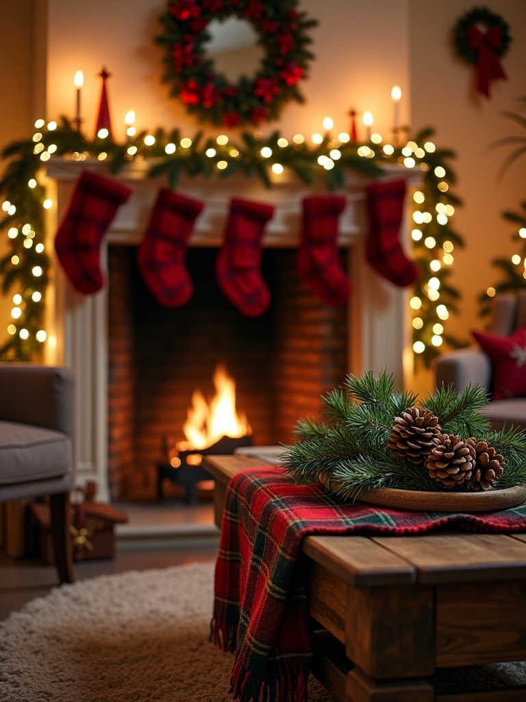 cheerful plaid holiday decor