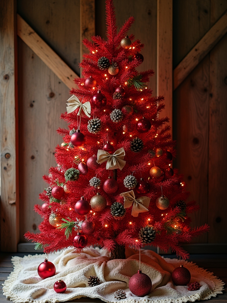 cheerful red rustic warmth