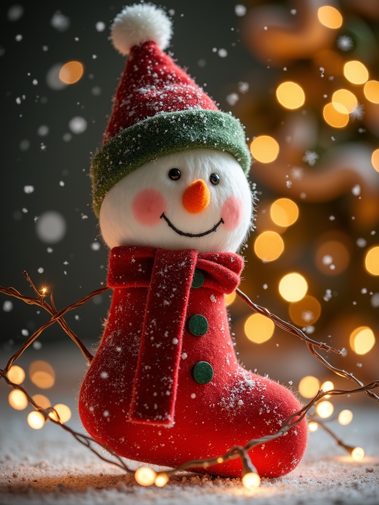 cheerful snowman holiday decor