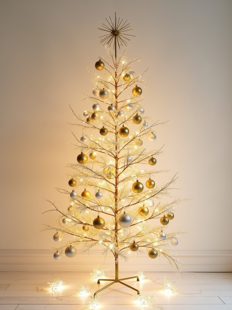 chic minimalist gold tree