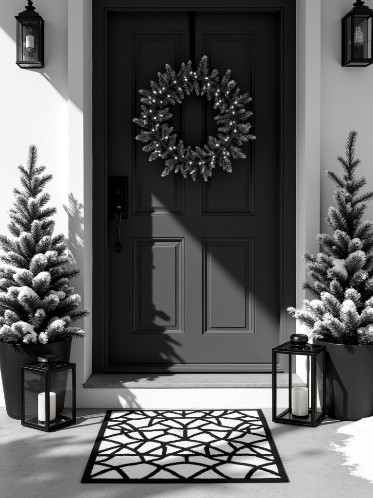 chic personalized holiday doormats