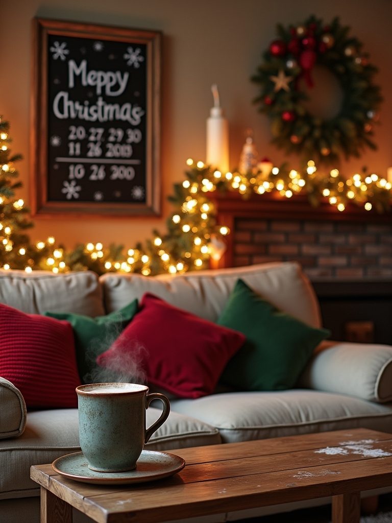 christmas countdown chalkboard joy