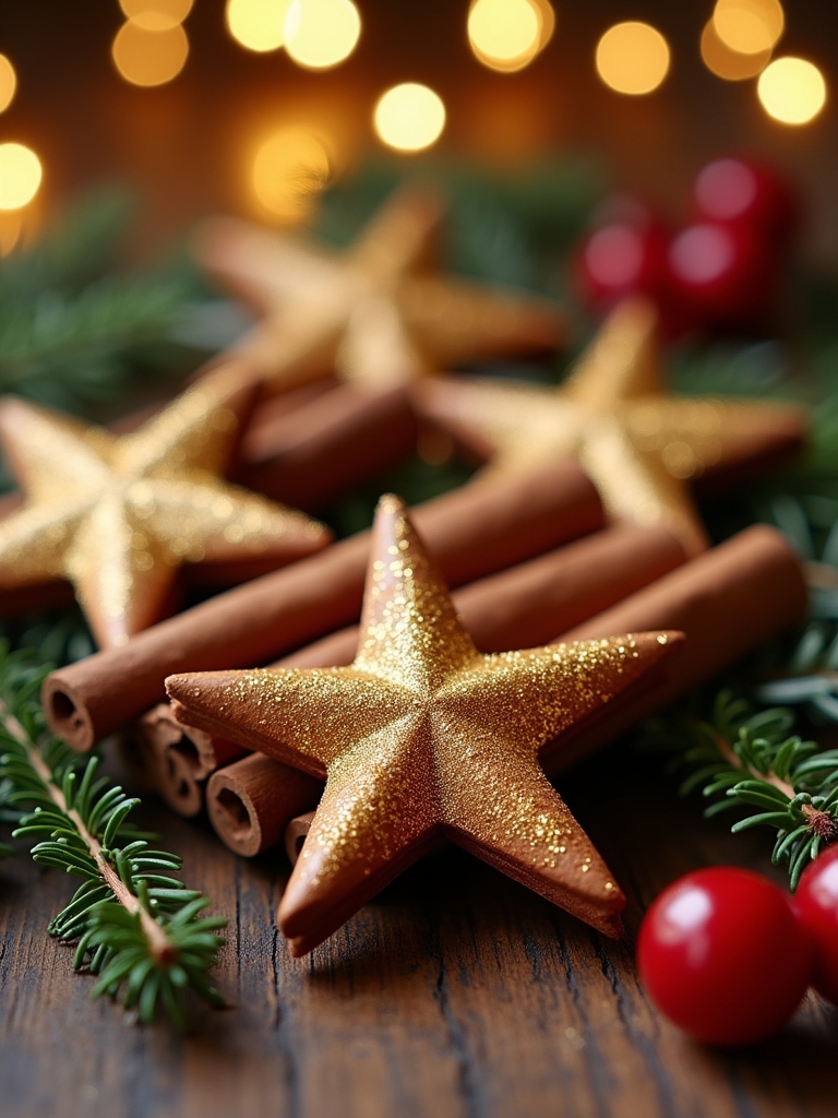 cinnamon stick star ornaments