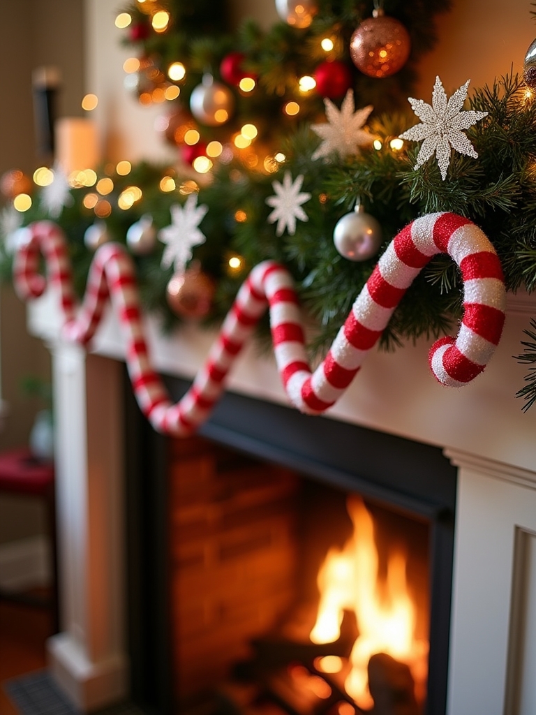 colorful candy cane decoration